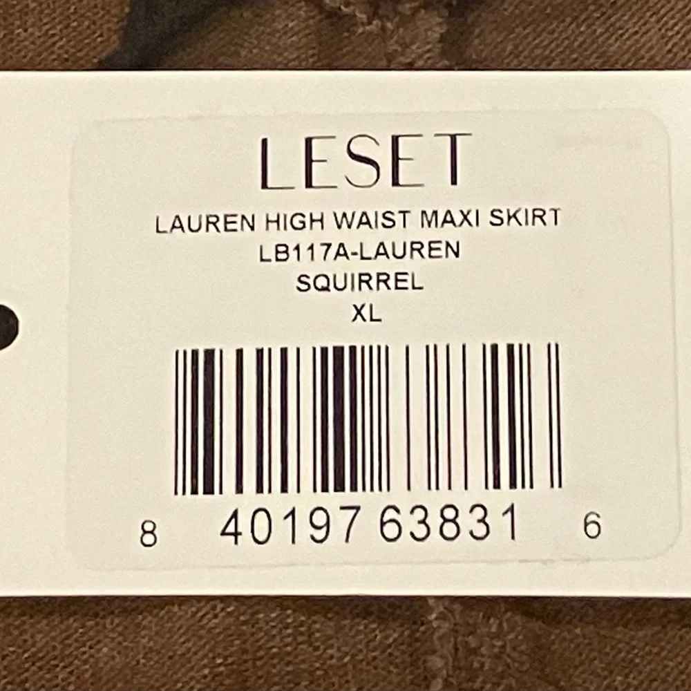 NWT Shopbop LESET Lauren High Waist Knit Maxi Skirt XL “Squirrel” Brown So Soft! - Picture 4 of 15
